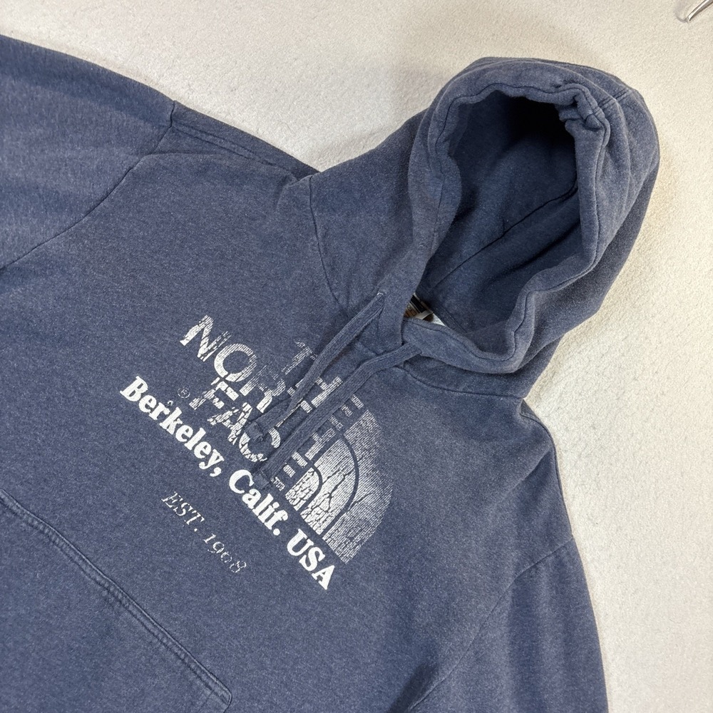 The North Face Men's Hoodie Sweatshirt Berkley California USA‎ Blue X-Large